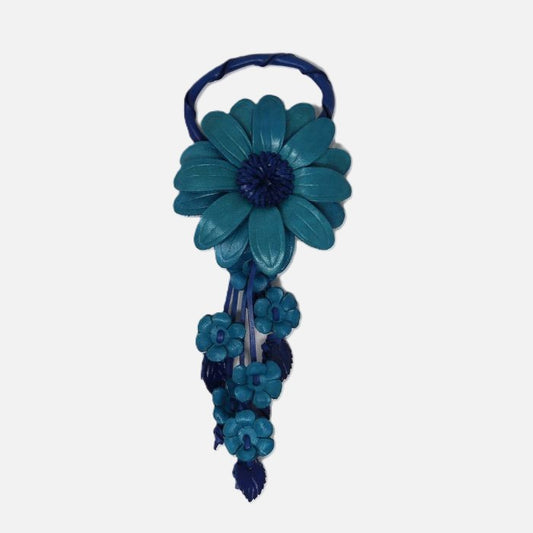 Leather Sunflower charm