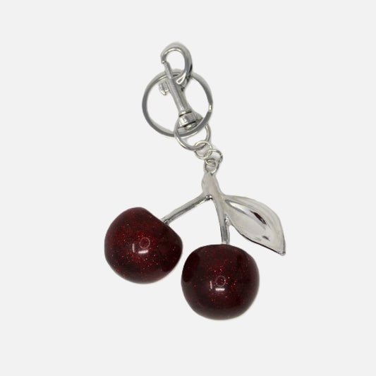 Glittery Cherry Purse Charm
