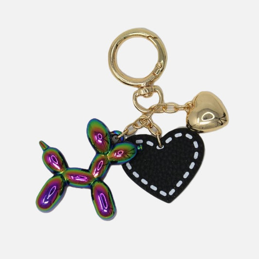 Balloon Dog and Hearts Charm