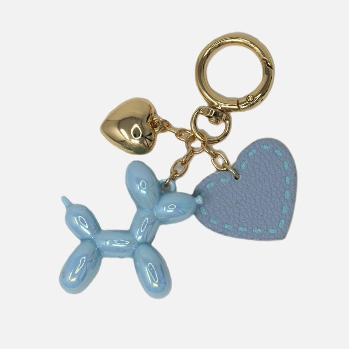 Balloon Dog and Hearts Charm