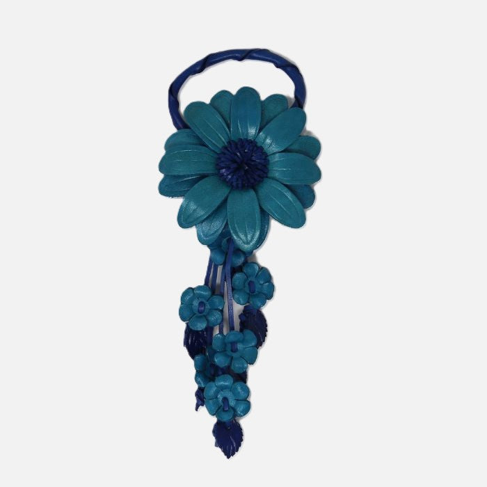 Leather Sunflower charm