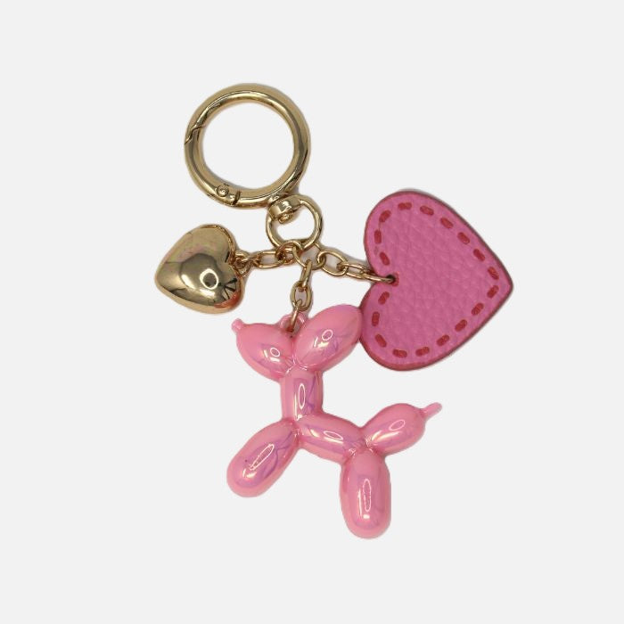 Balloon Dog and Hearts Charm