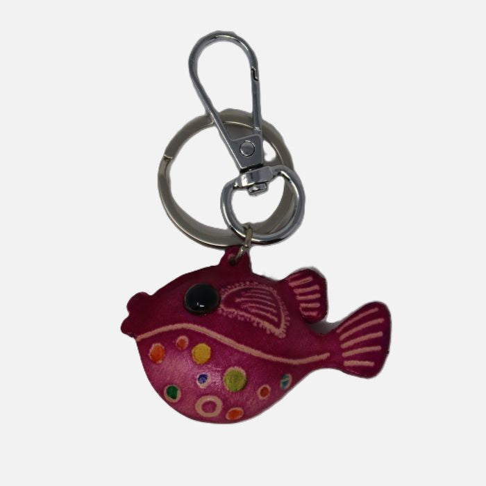 Leather Tropical Fish Charm
