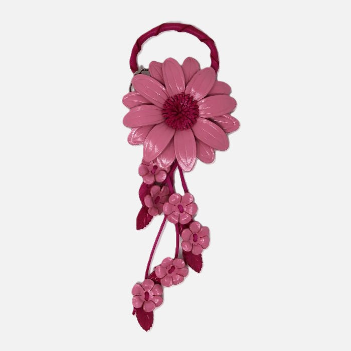 Leather Sunflower charm