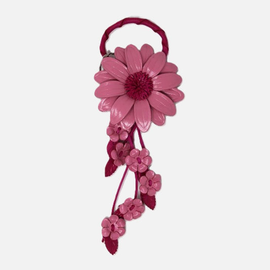 Leather Sunflower charm
