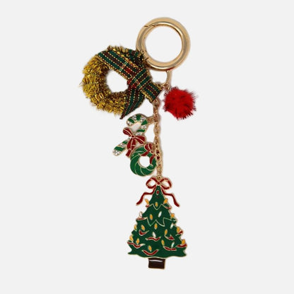 Holiday Wreath and Christmas Tree Purse Charm